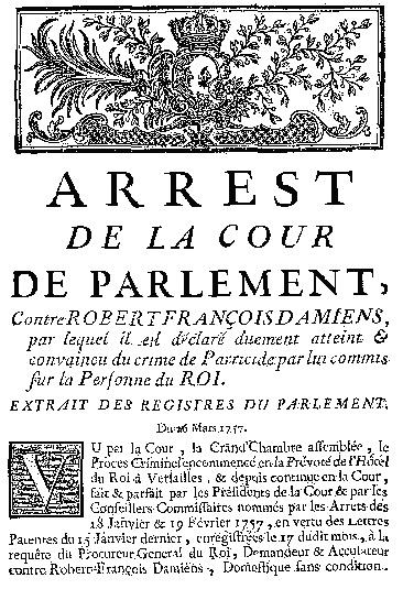 Arrest Damiens